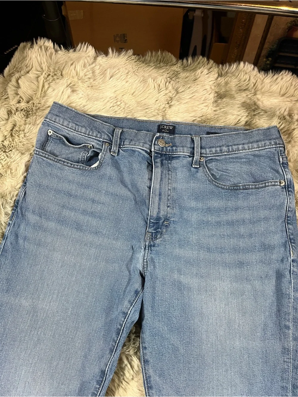 J. Crew Men's Light Blue Straight Jeans - 36wx30l